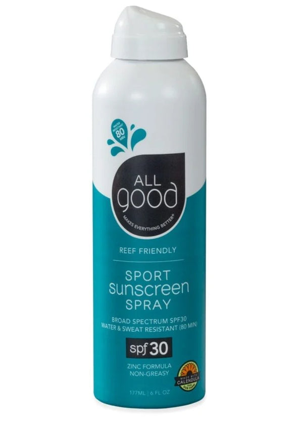 All Good Sport Mineral Sunscreen Spray 6oz SPF30