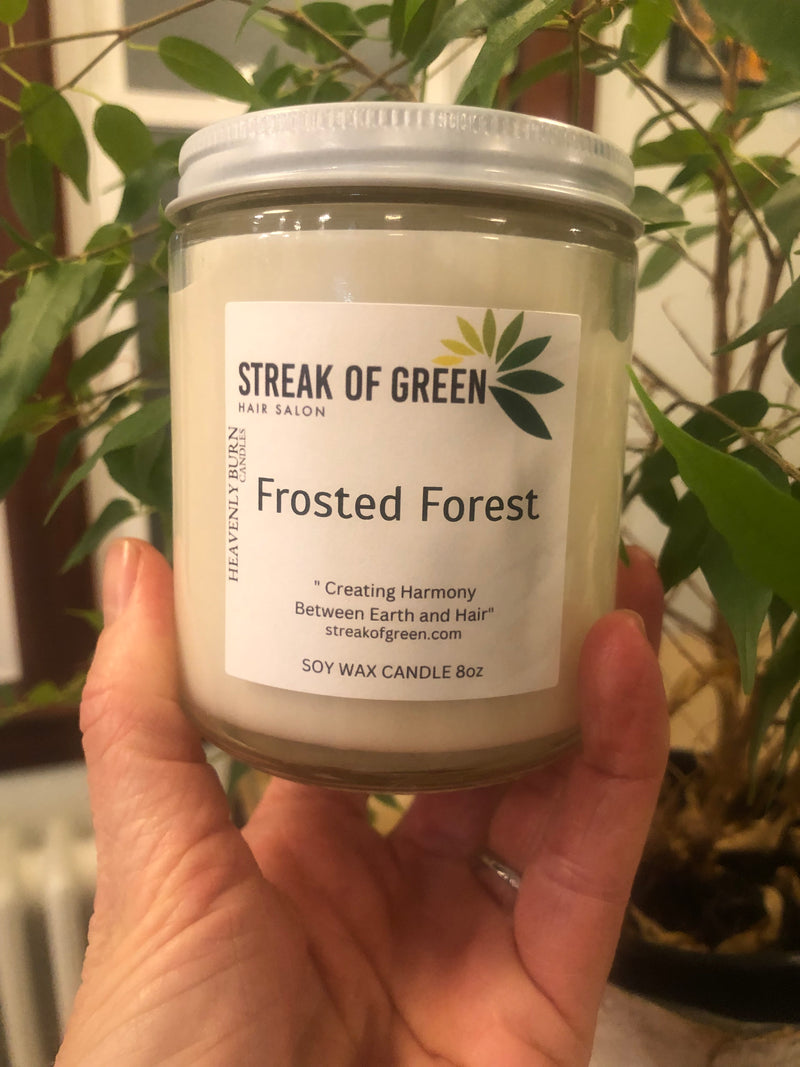 Heavenly Burn Candles Frosted Forest 8oz Glass Jar